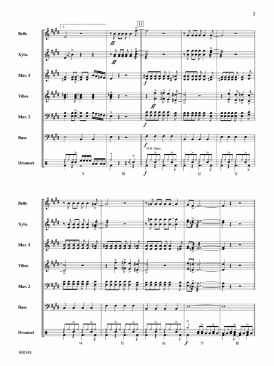 A Beatles Medley: 1963–'64: Score Percussion Ensemble scores gallery preview page 3