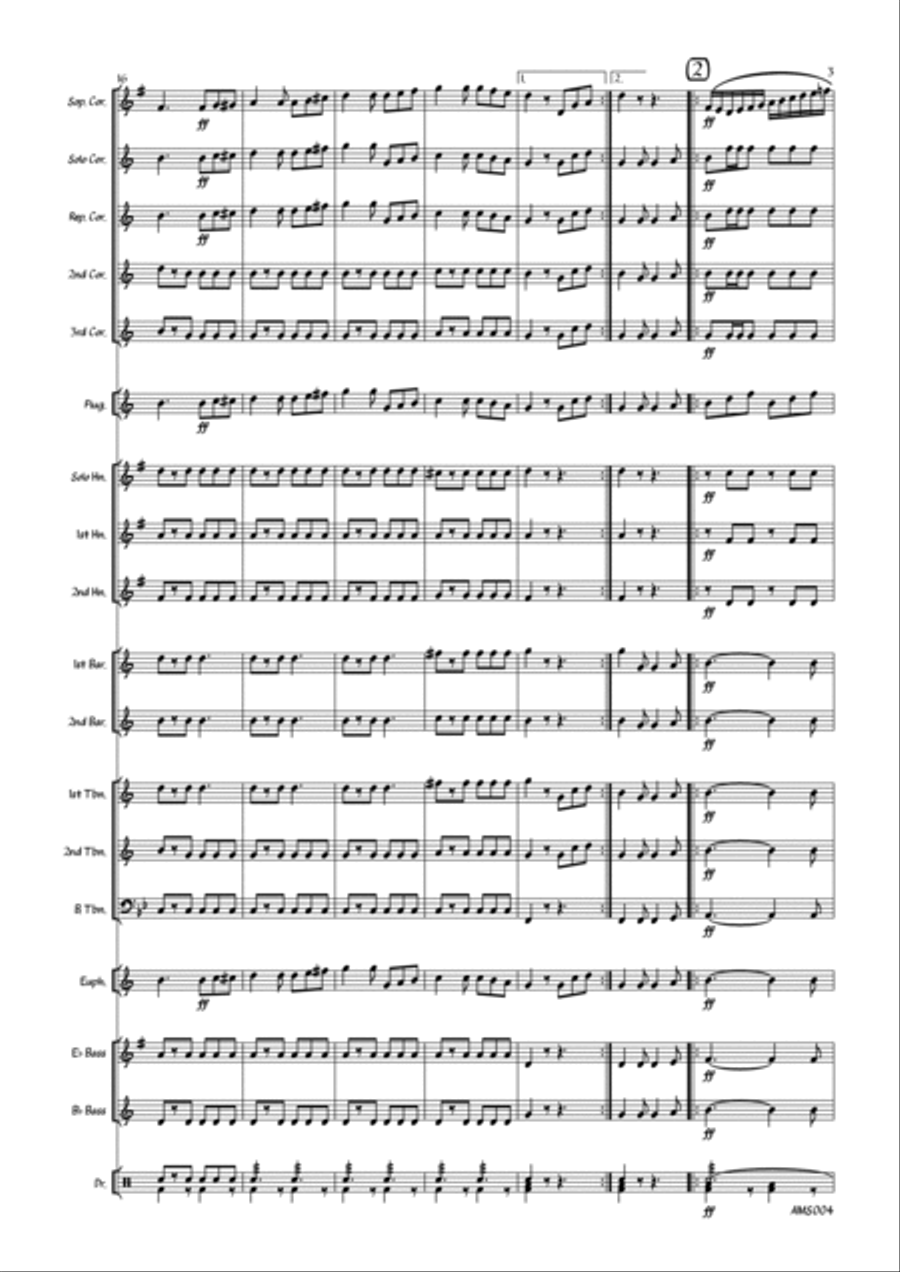 Wolverine March - Brass Band March Wolverine March - Brass Band March Brass Band scores gallery preview page 5