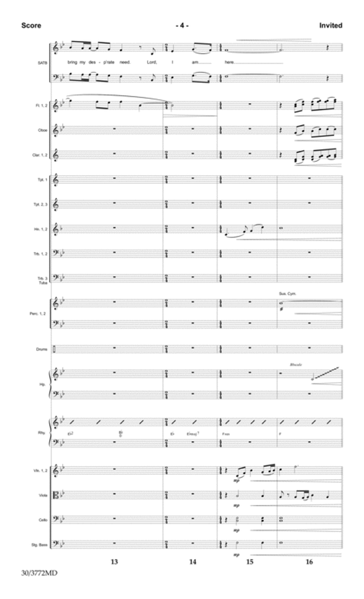 Invited - Orchestral Score and CD with Printable Parts