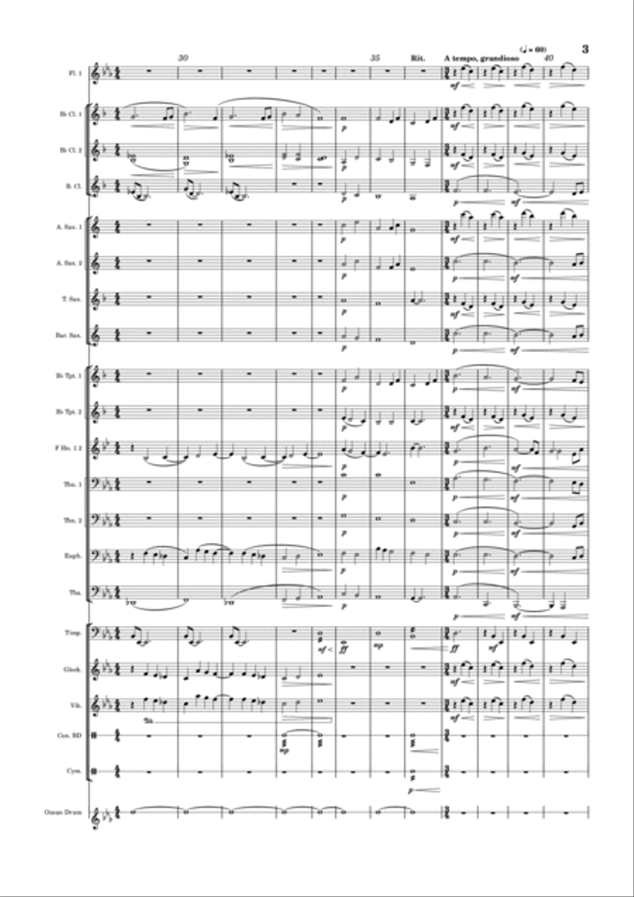 Yearning Waves Yearning Waves Concert Band scores gallery preview page 6
