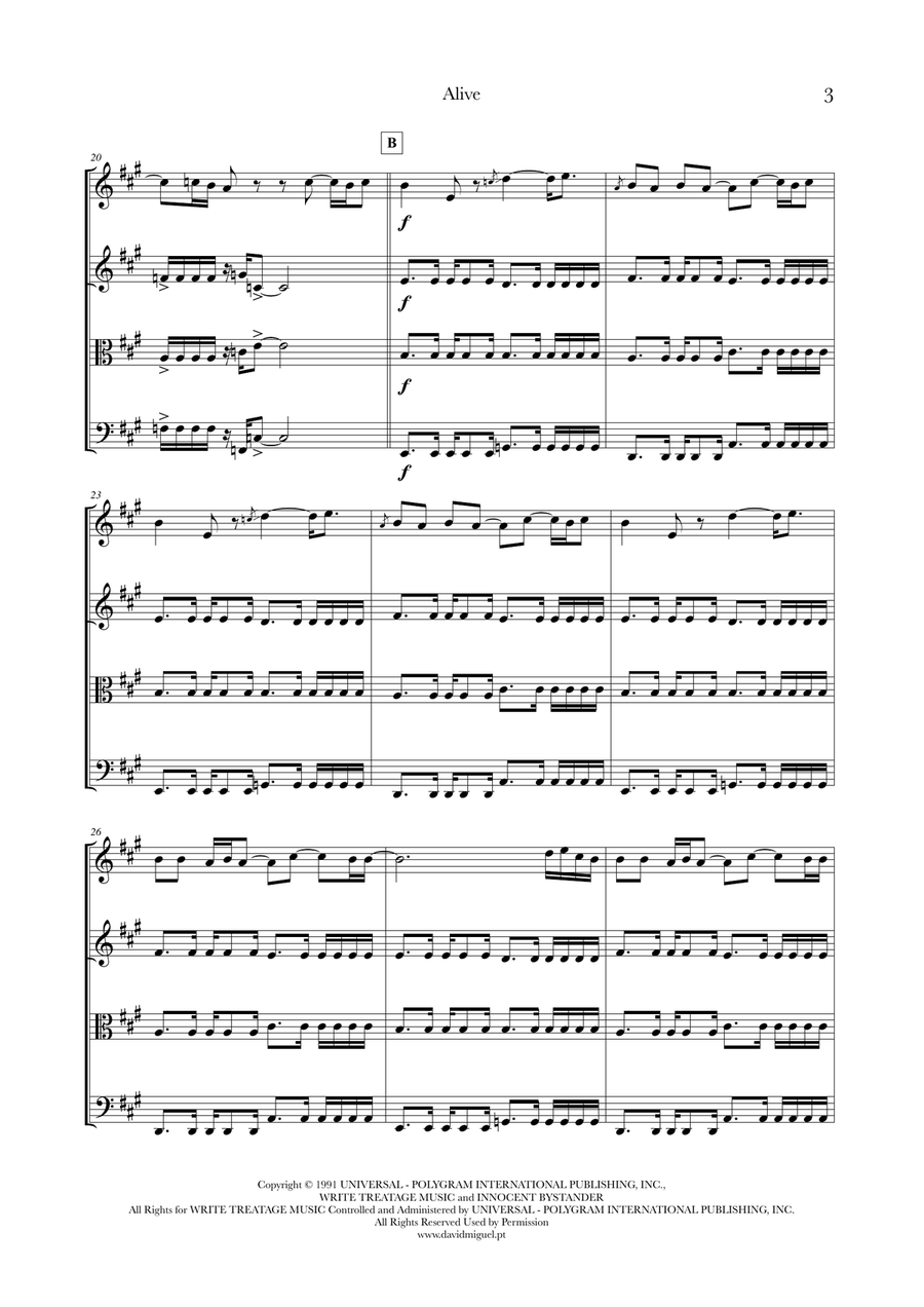 Alive String Quartet scores gallery preview page 3