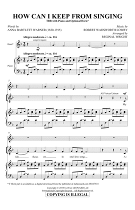 How Can I Keep From Singing (arr. Reginal Wright)