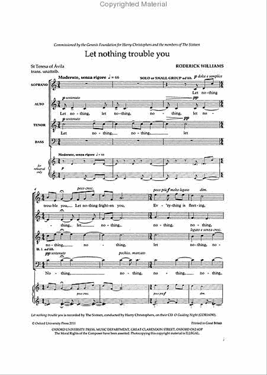 Let nothing trouble you Let nothing trouble you 4-Part scores gallery preview page 2