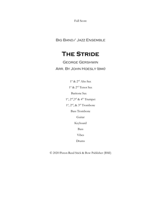 Book cover for Stride, The: from Rhapsody In Blue- jazz ensemble big band