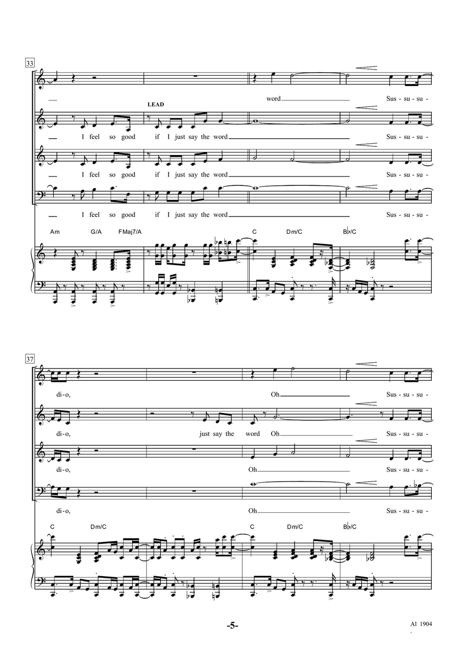 Sussudio Sussudio Choir scores gallery preview page 5