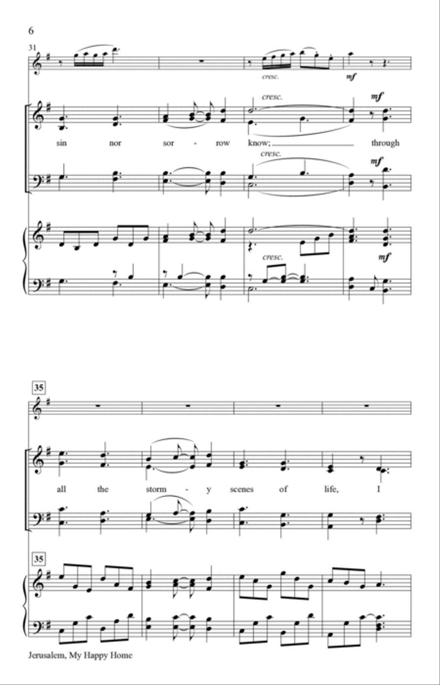Jerusalem, My Happy Home (Digital) 4-Part scores gallery preview page 6