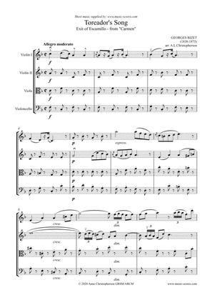 The Toreador Song from Carmen - String Quartet