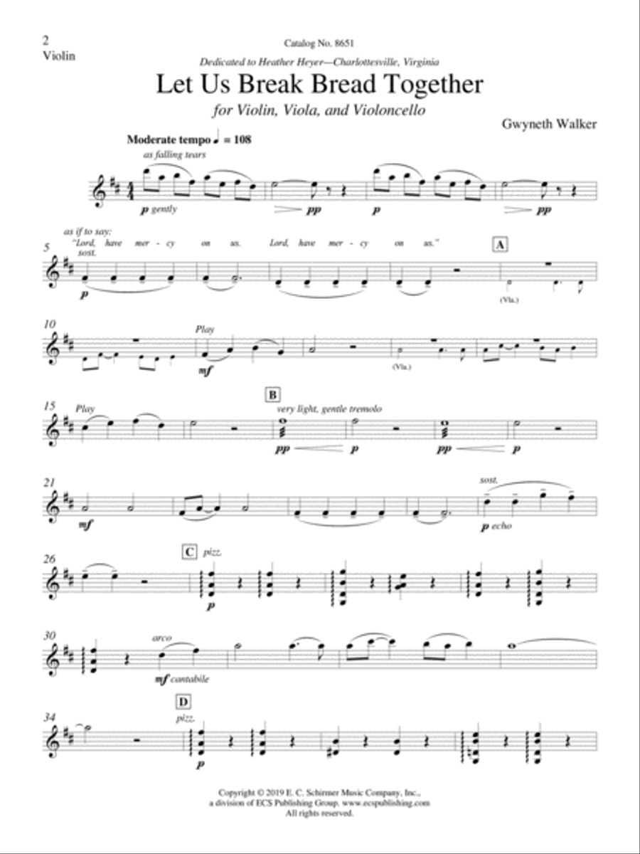 Let Us Break Bread Together String Trio scores gallery preview page 6