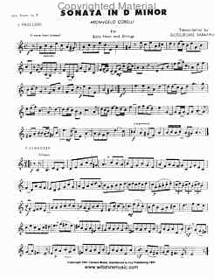 Sonata in dm (Sabatini) Horn scores gallery preview page 2