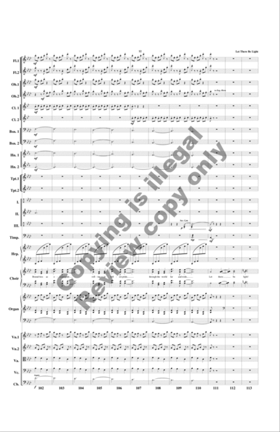 Let There Be Light! (Additional Orchestra Score) Choir scores gallery preview page 8