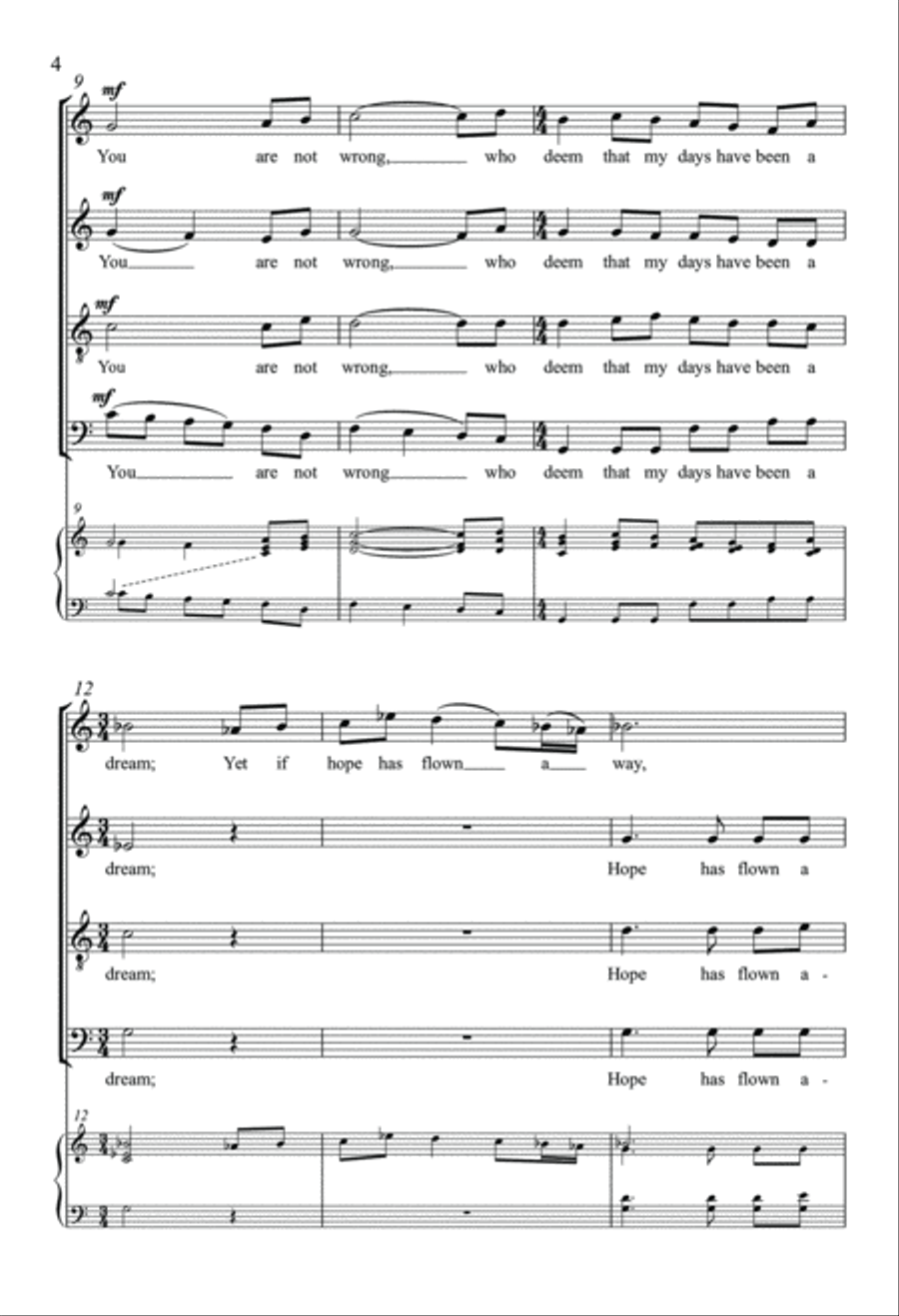 A Dream Within a Dream 4-Part scores gallery preview page 3