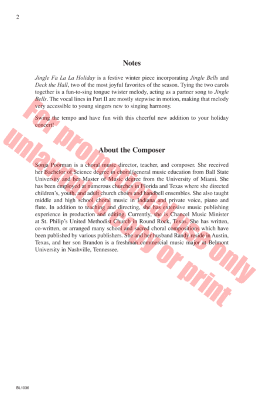 Jingle Fa La La Holiday Jingle Fa La La Holiday Choir scores gallery preview page 3