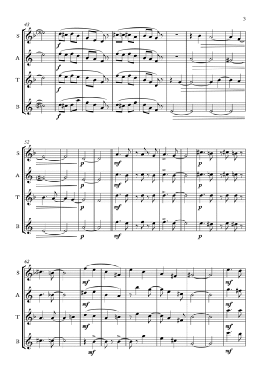 Dotty - Saxophone Quartet Saxophone Quartet scores gallery preview page 3