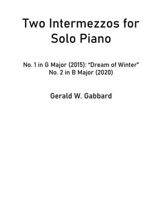 Two Intermezzos for Solo Piano