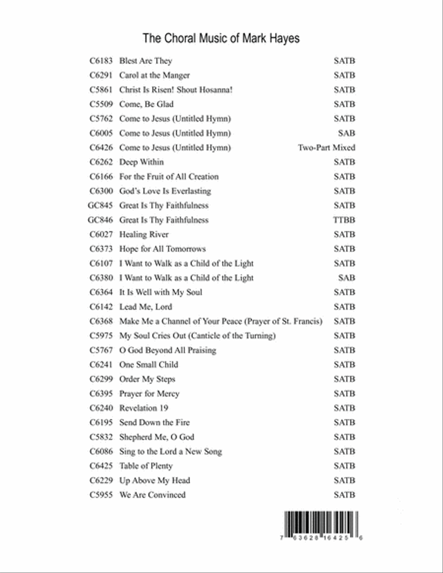 Table of Plenty 4-Part scores gallery preview page 16