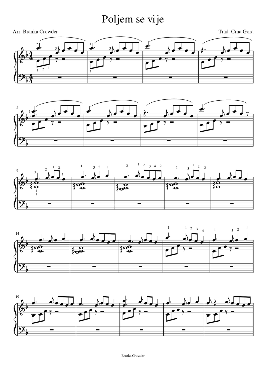 Poljem se vije Harp scores gallery preview page 1