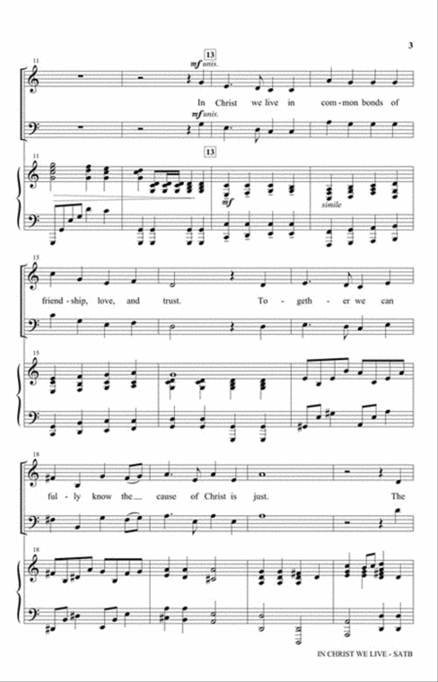 In Christ We Live 4-Part scores gallery preview page 3