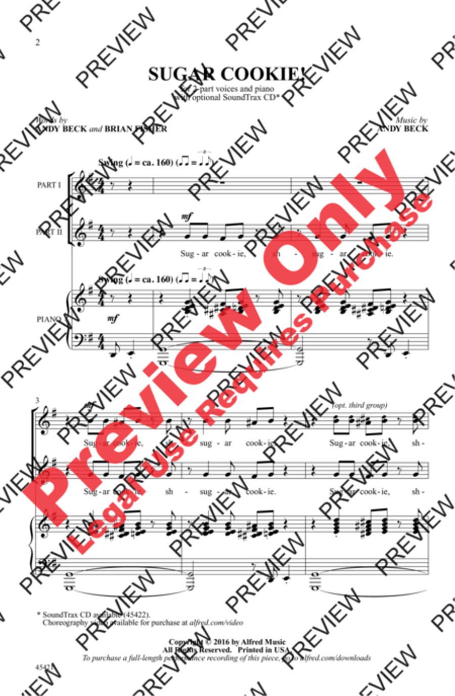 Sugar Cookie! Sugar Cookie! 2-Part scores gallery preview page 2