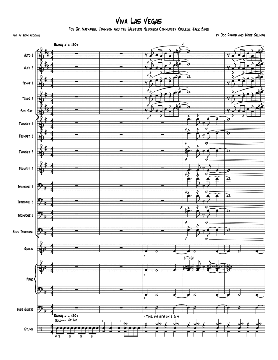 Viva Las Vegas Viva Las Vegas Jazz Ensemble scores gallery preview page 1