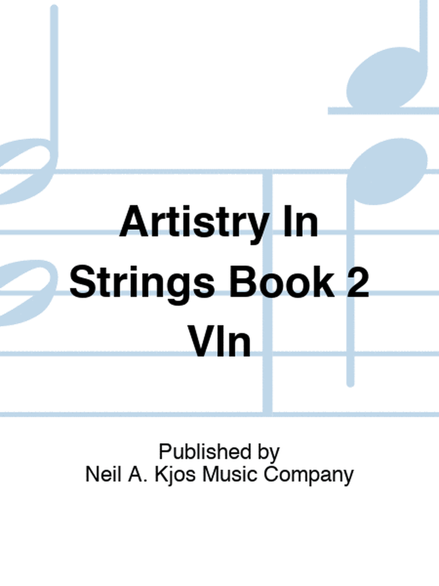 Artistry In Strings Book 2 Vln