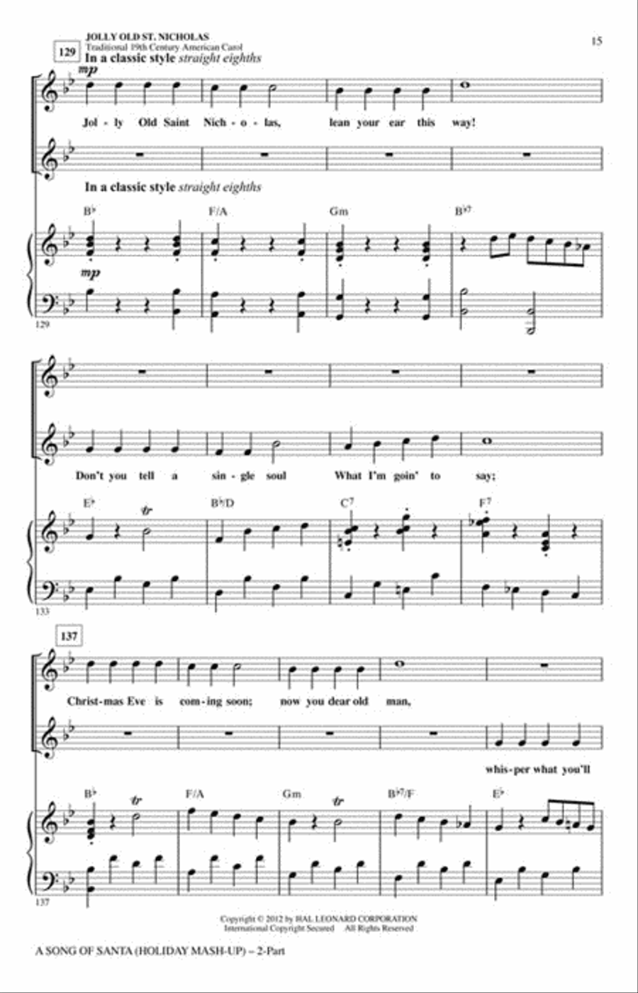 A Song of Santa 2-Part scores gallery preview page 4