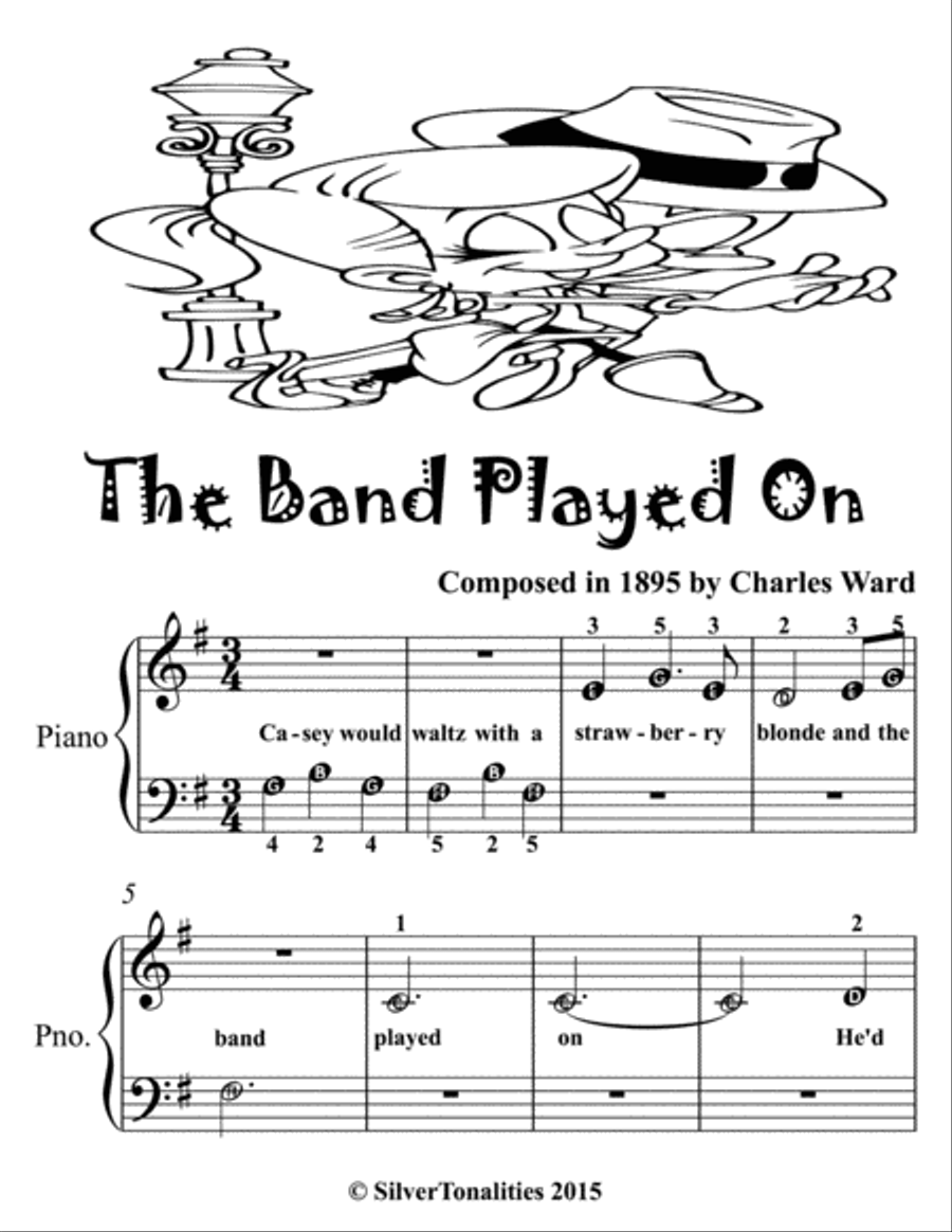 The Band Played On Beginner Piano Sheet Music Easy Piano scores gallery preview page 2