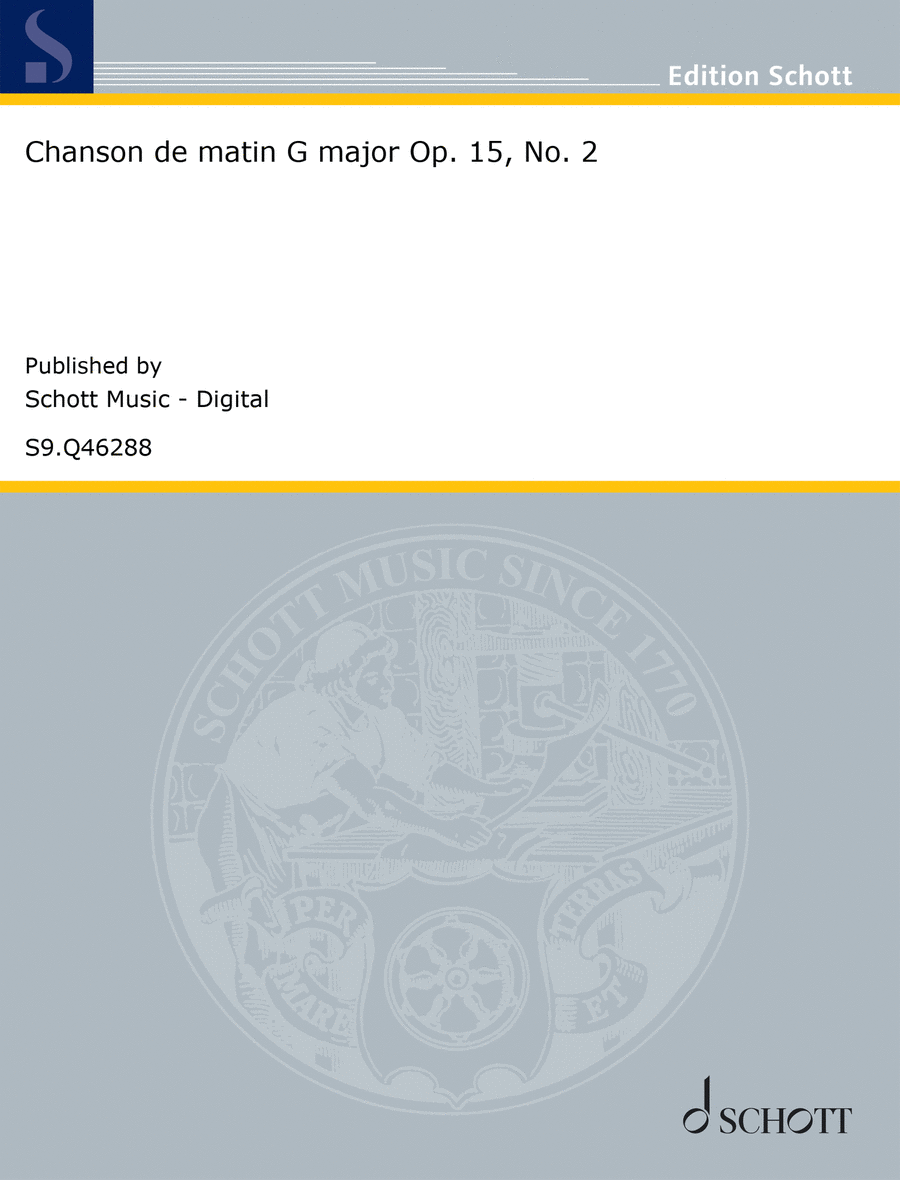 Chanson de matin G major Op. 15, No. 2 Violin Solo scores gallery preview page 1