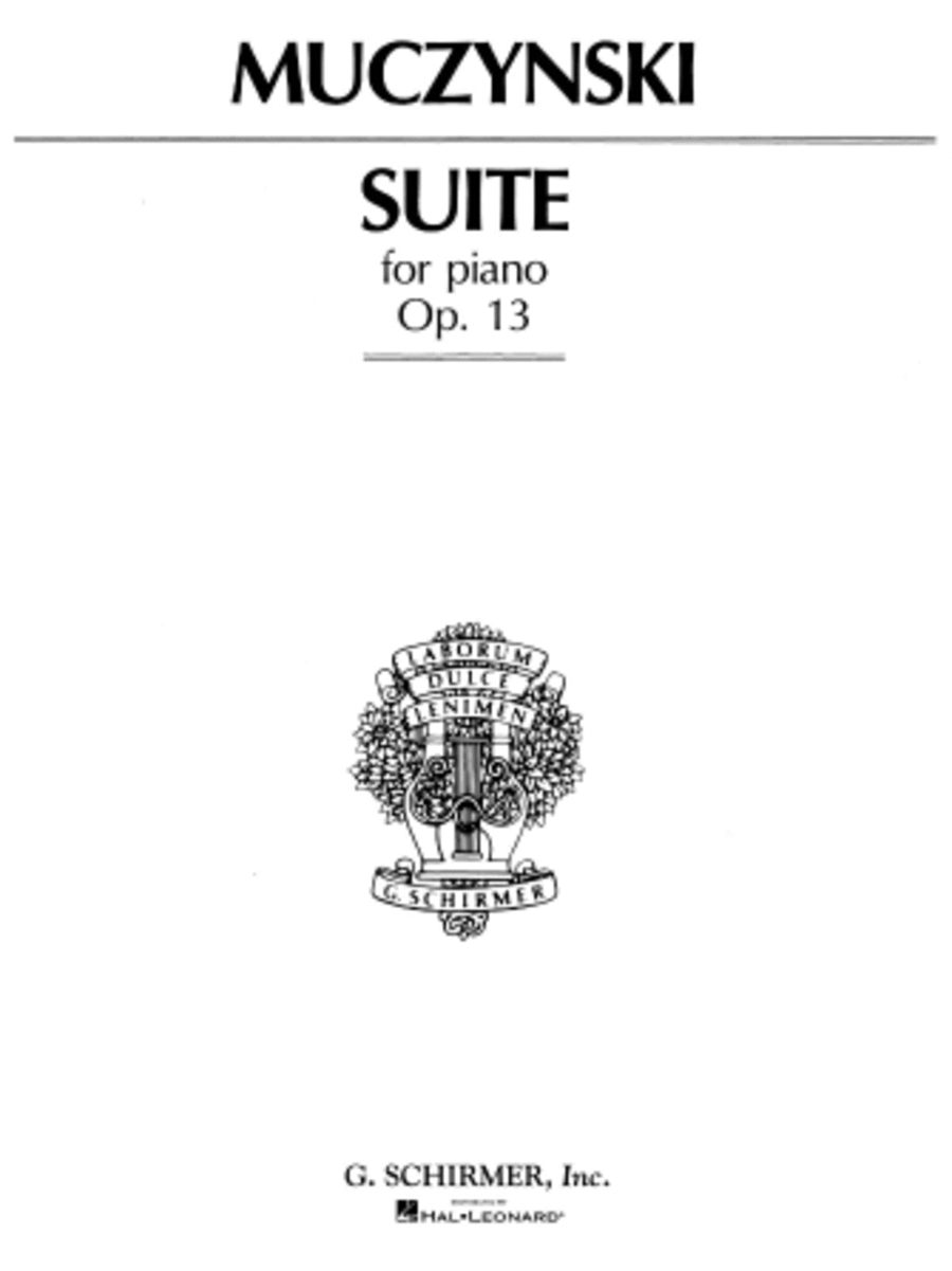 Suite, Op. 13 Piano Solo scores gallery preview page 1