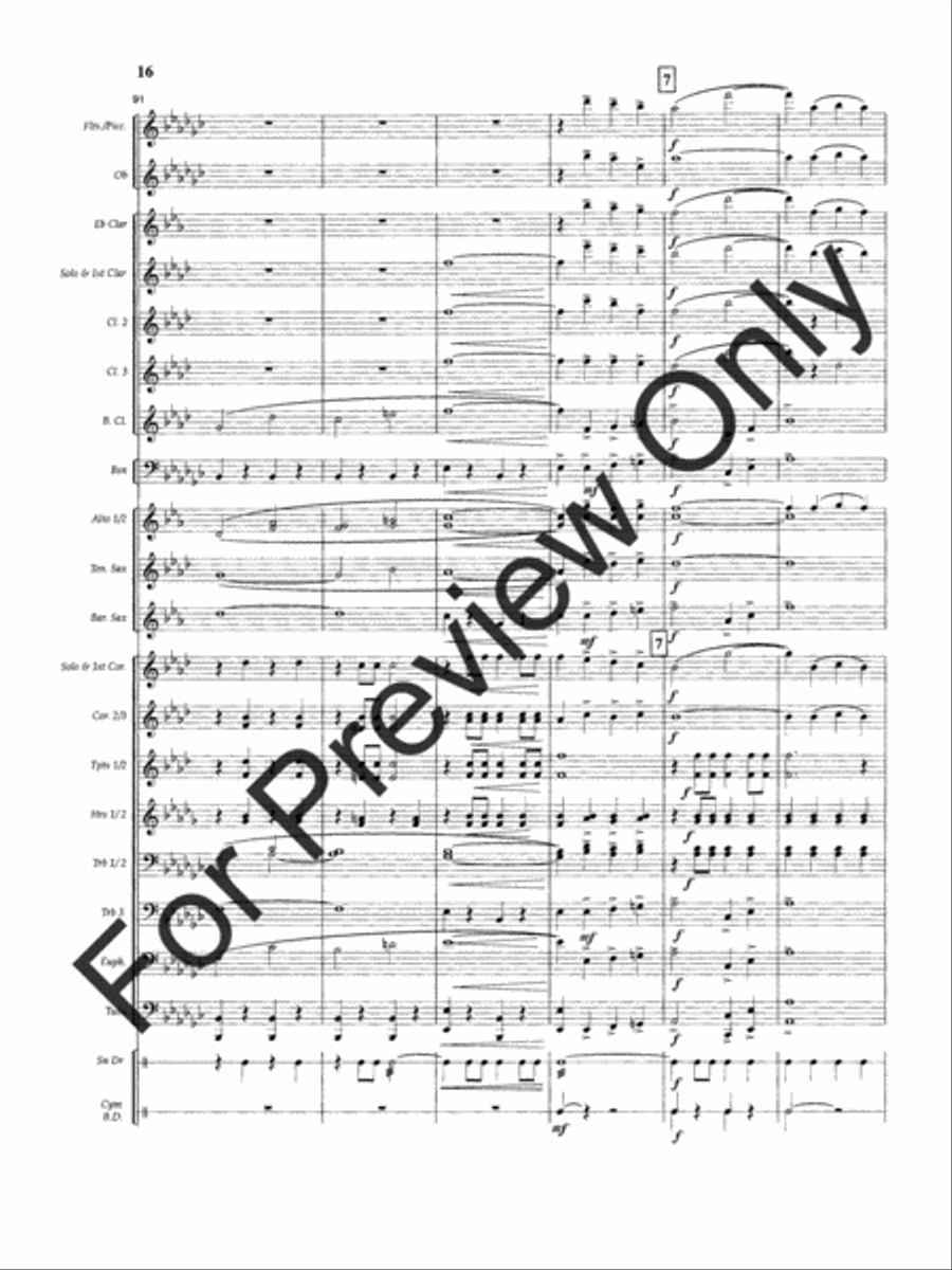 Slavic Farewell Concert Band scores gallery preview page 19