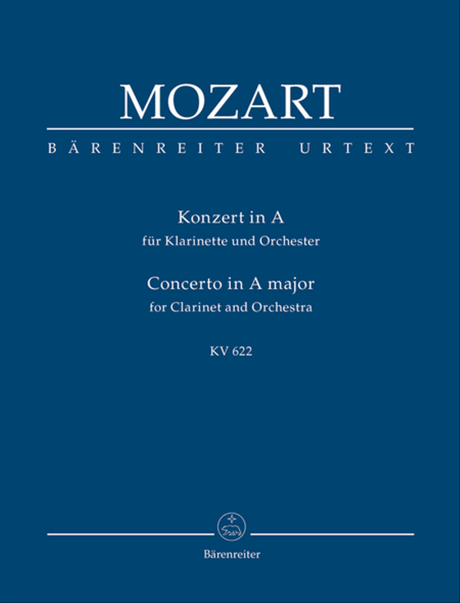 Concerto for Clarinet and Orchestra A major, KV 622 Orchestra scores gallery preview page 1