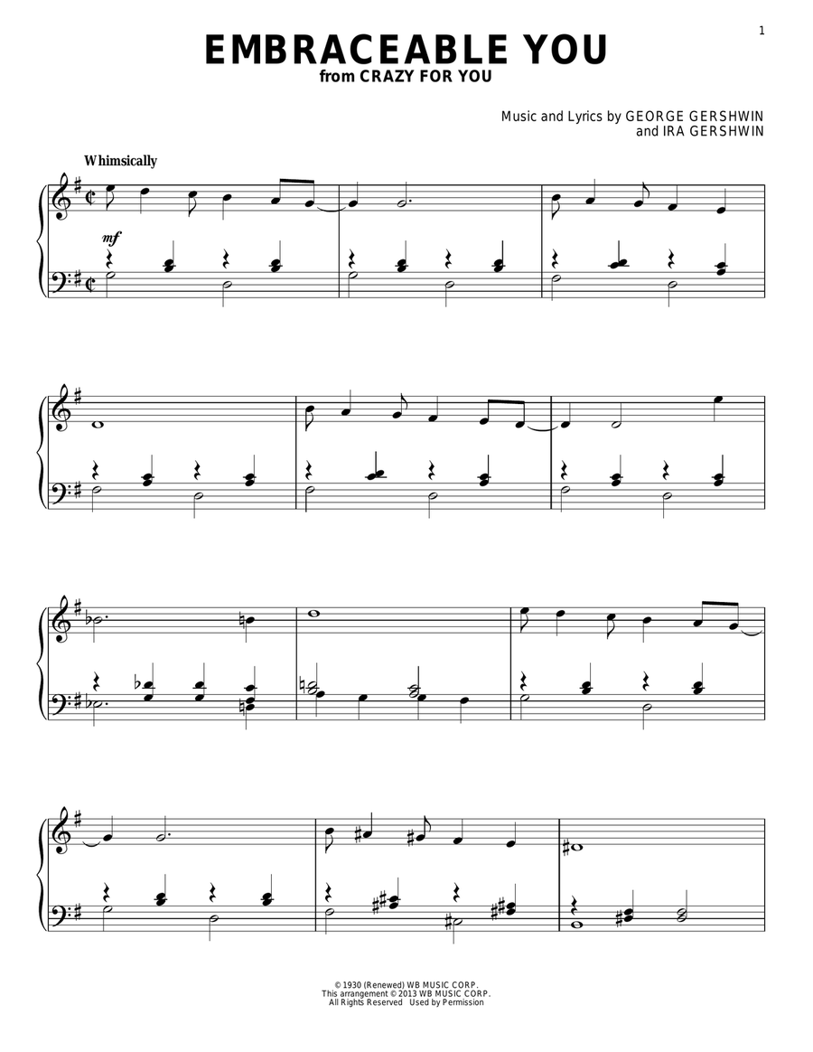 Embraceable You Piano Solo scores gallery preview page 1