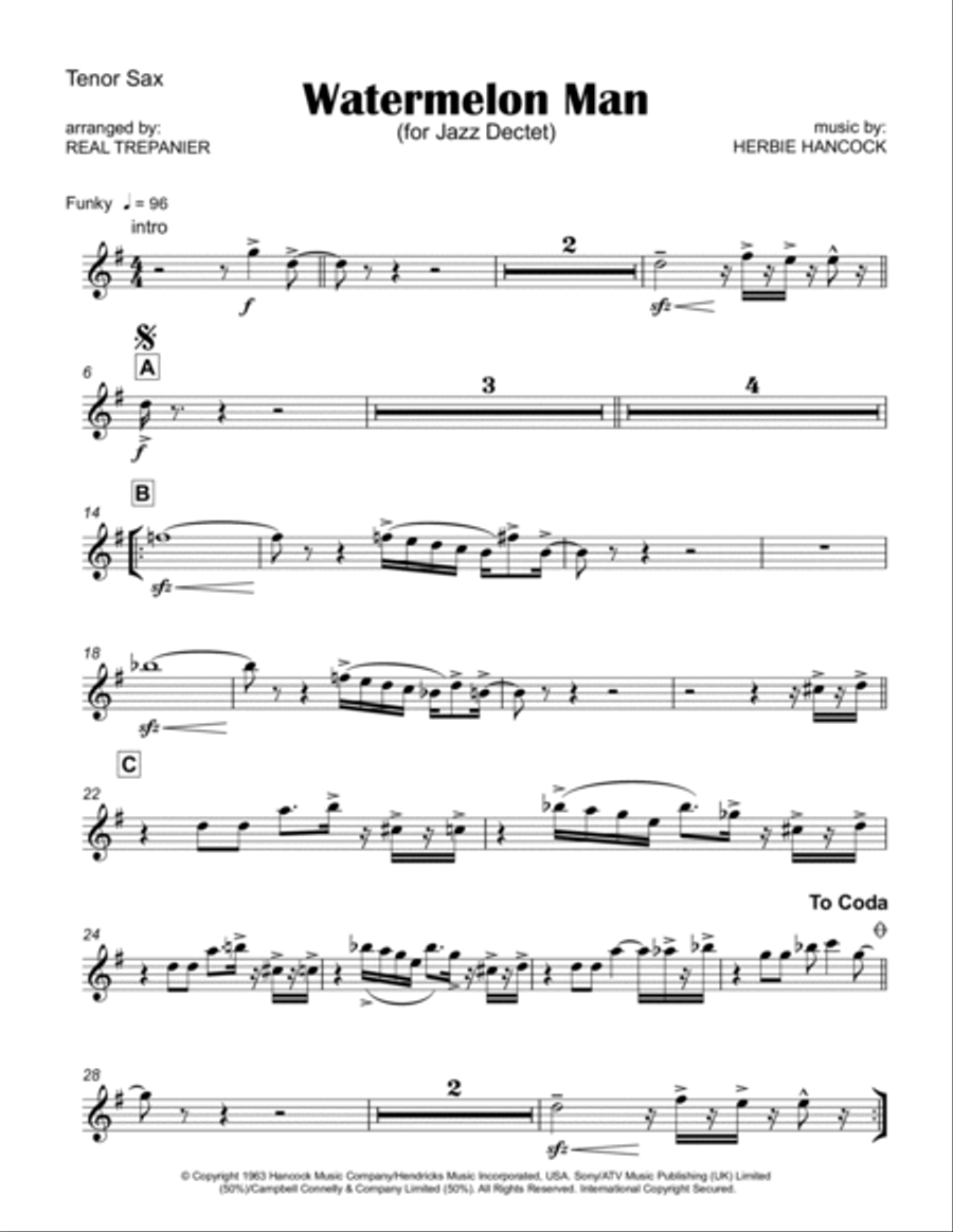 Watermelon Man Jazz Ensemble scores gallery preview page 4