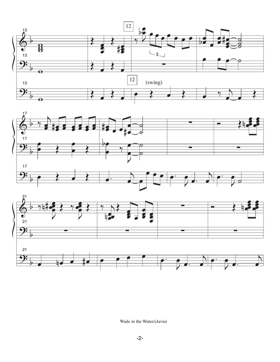 Wade In The Water Acoustic Guitar scores gallery preview page 2