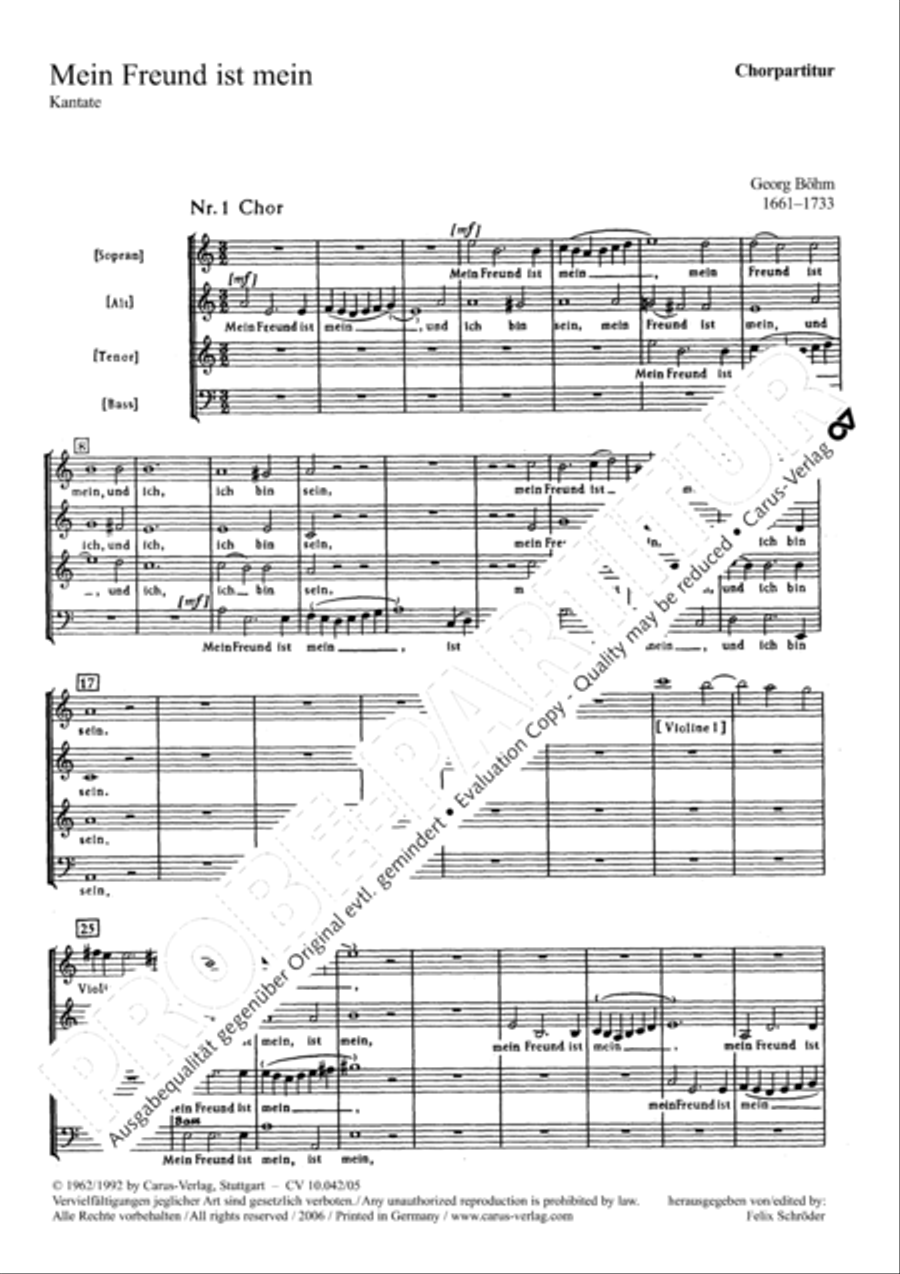 Mein Freund ist mein 4-Part scores gallery preview page 2