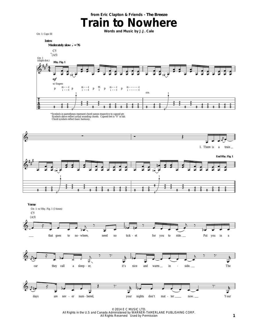 Train To Nowhere Acoustic Guitar scores gallery preview page 1
