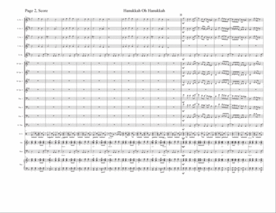 Hanukkah Oh Hanukkah Jazz Ensemble scores gallery preview page 2