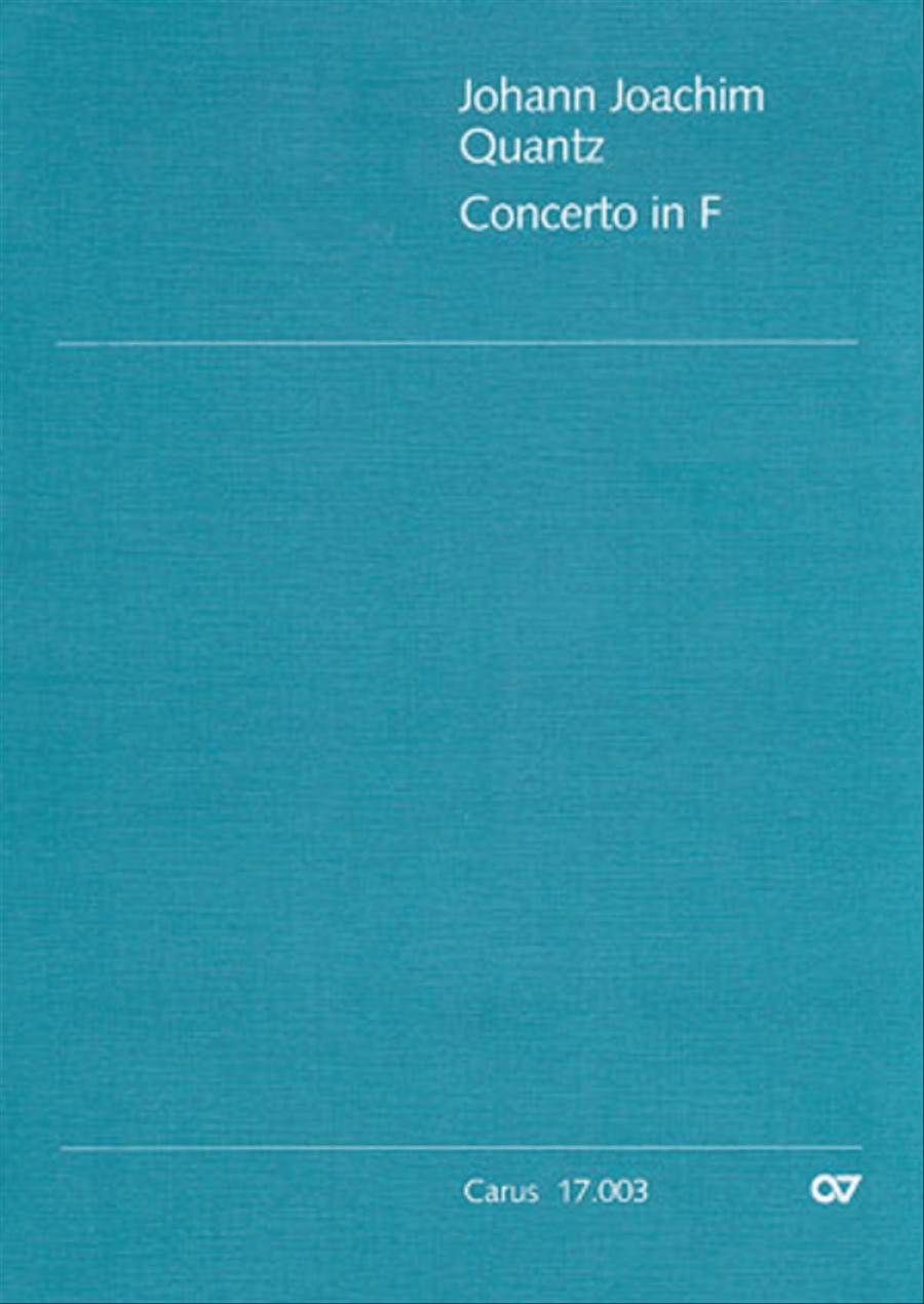 Flute concerto in F major Flute scores gallery preview page 1