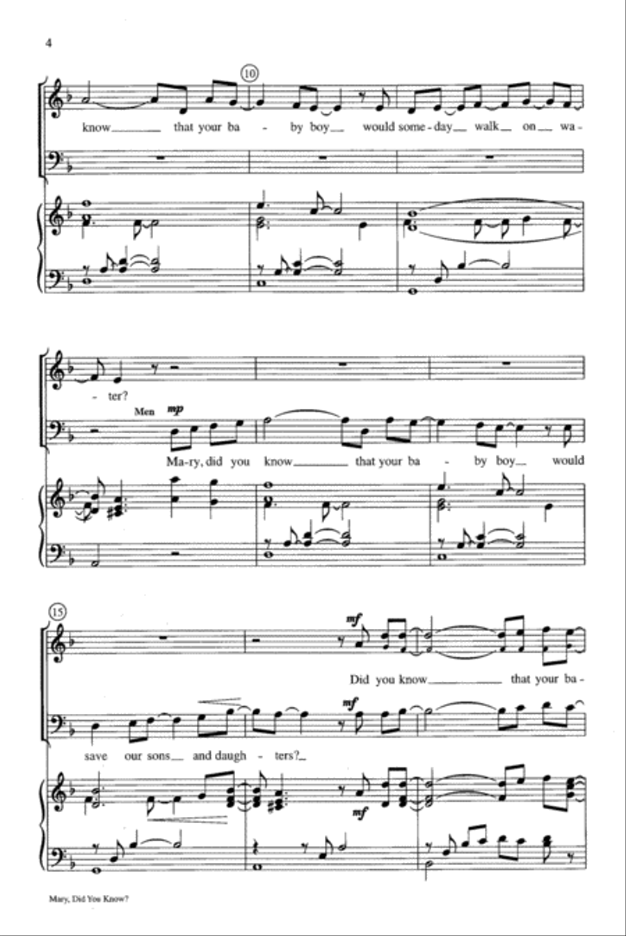 Mary, Did You Know? 2-Part scores gallery preview page 5