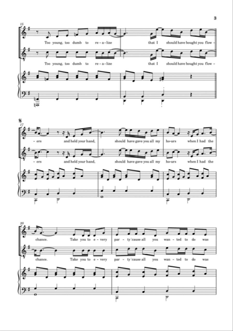 When I Was Your Man 2-Part scores gallery preview page 3
