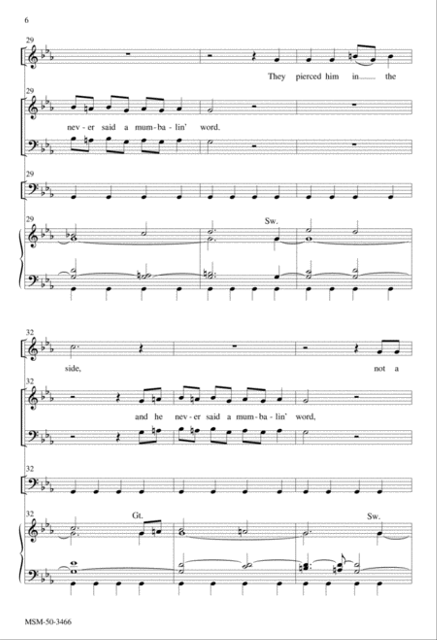 They Crucified My Lord They Crucified My Lord 4-Part scores gallery preview page 6