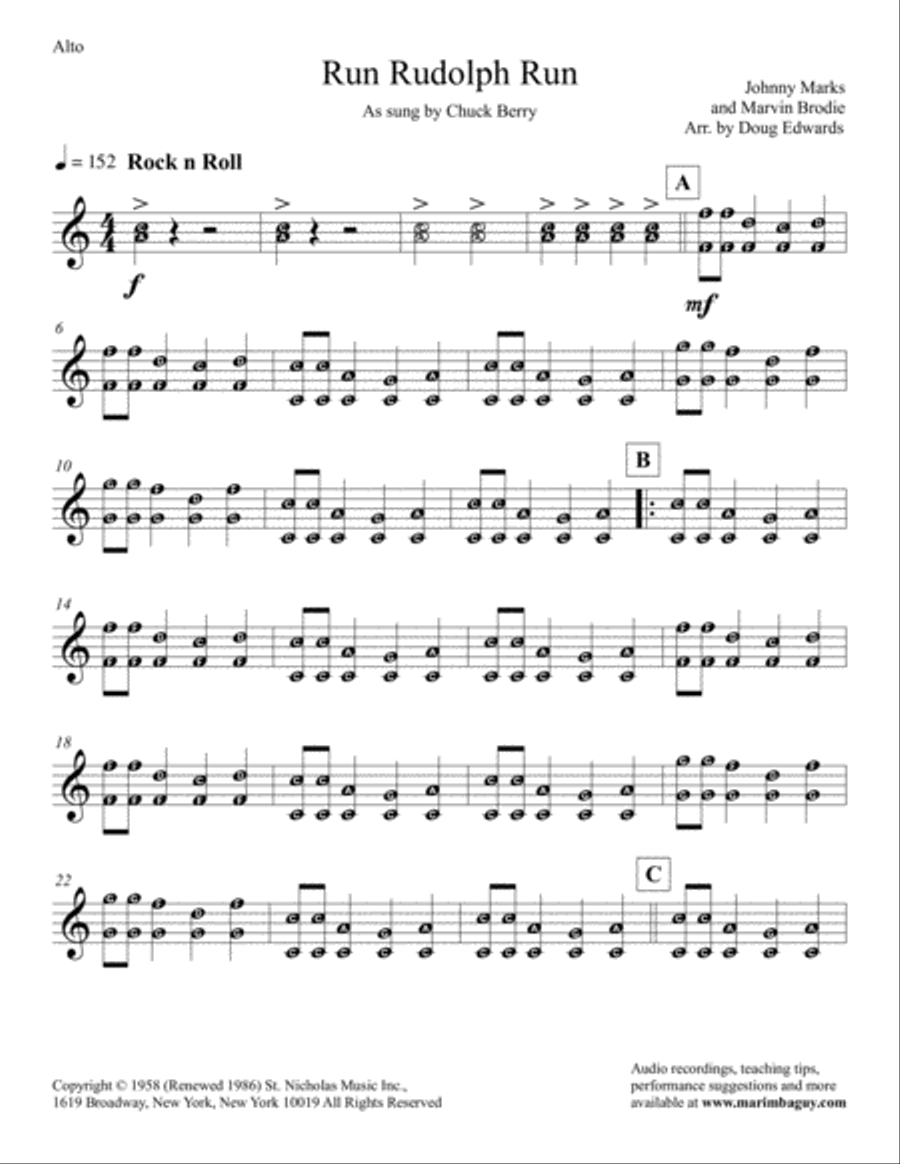 Run Rudolph Run Large Ensemble scores gallery preview page 3