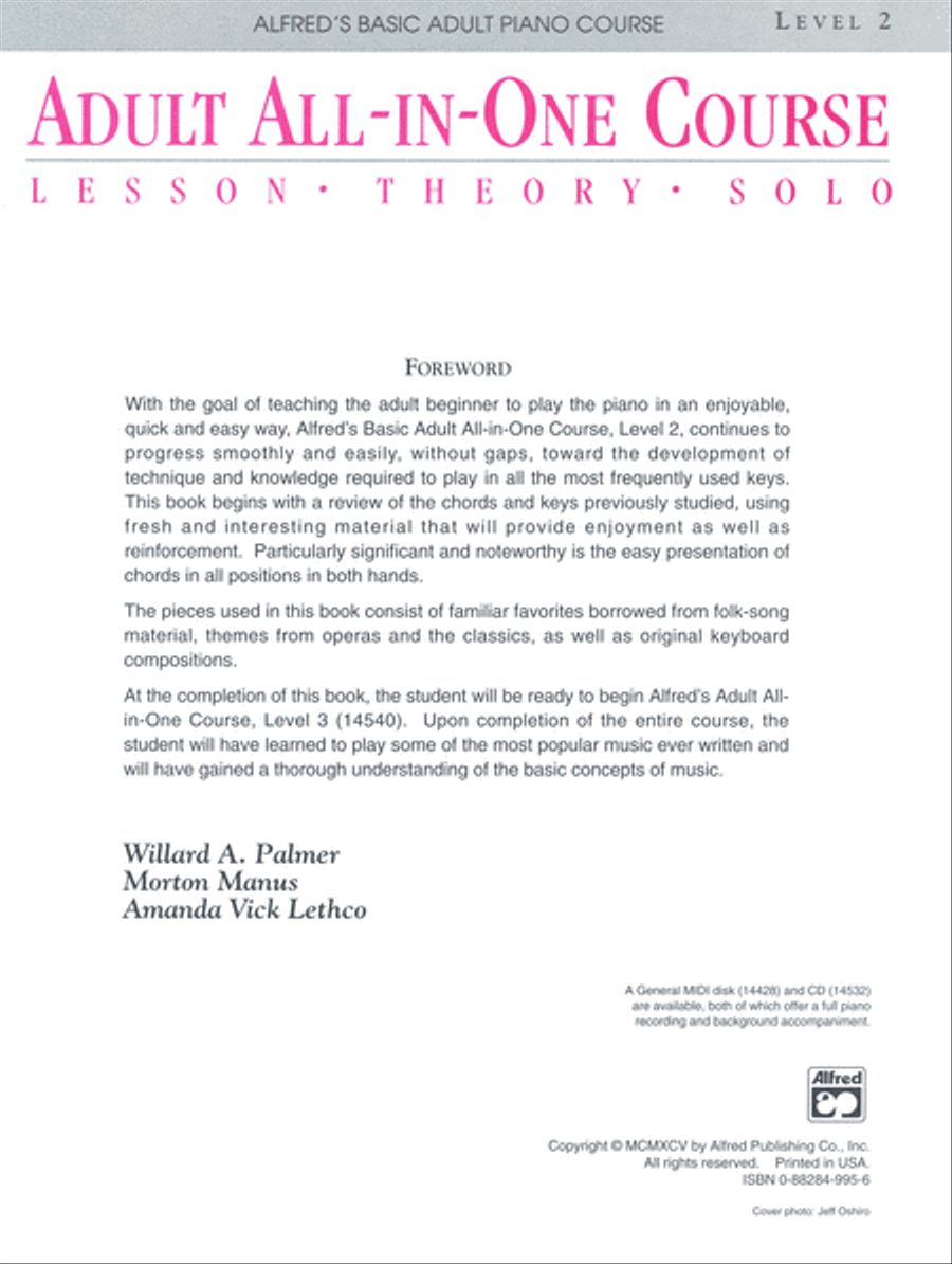 Alfred's Basic Adult All-in-One Course, Book 2 Piano Method scores gallery preview page 9