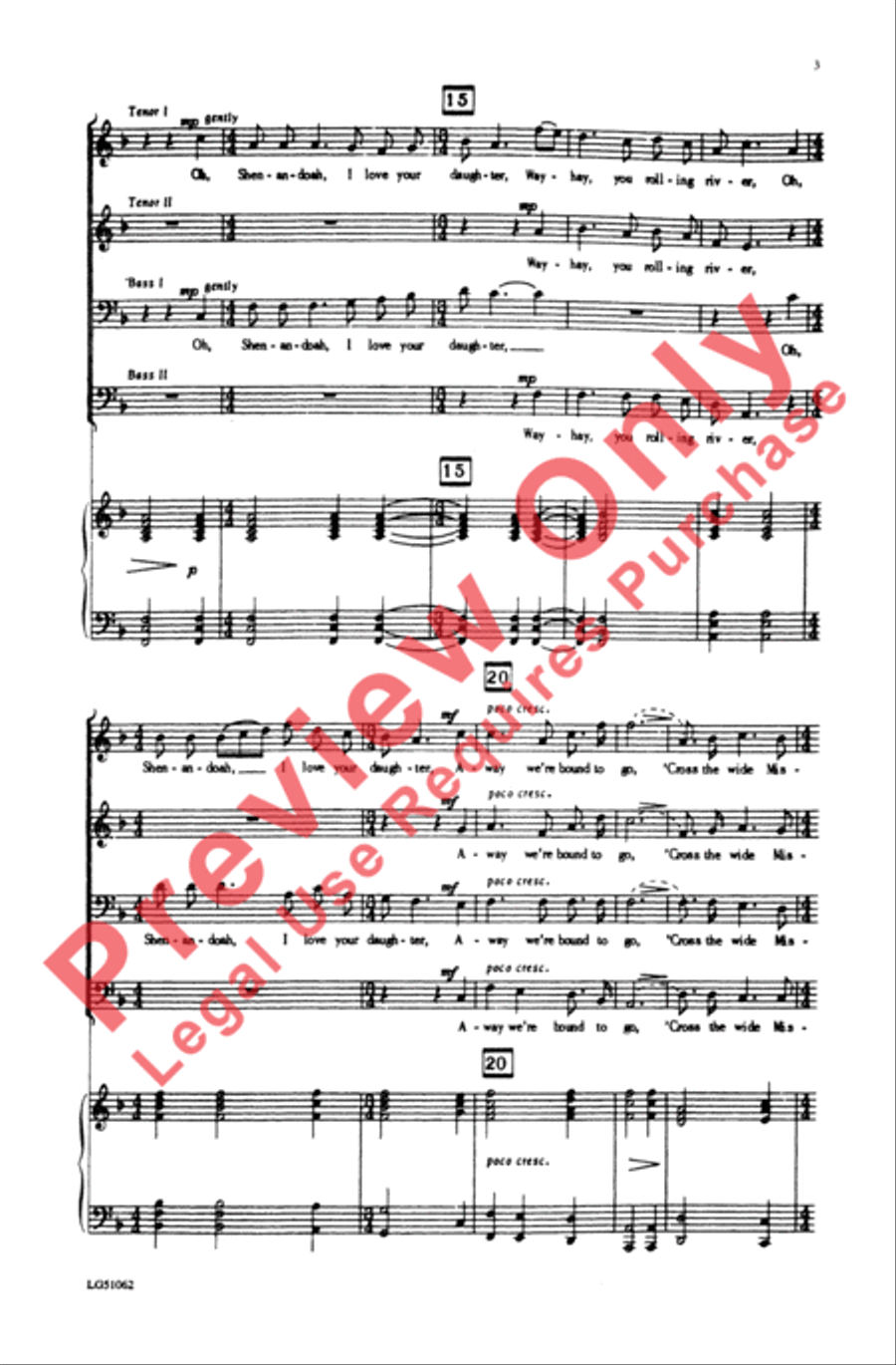 Shenandoah Men's Choir scores gallery preview page 3