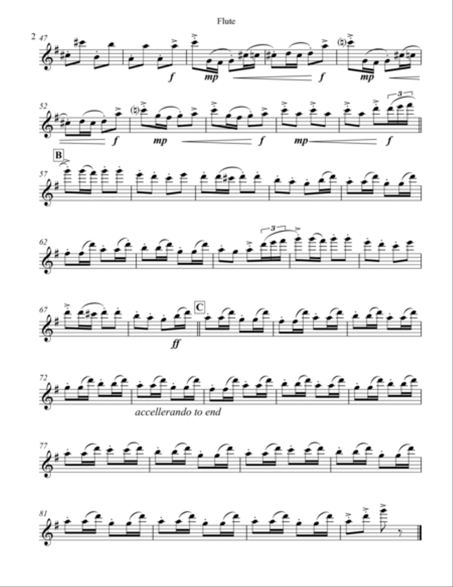 The Nutcracker Suite - 4. Russian Dance, Trépak (for Woodwind Quartet) Woodwind Quartet scores gallery preview page 6