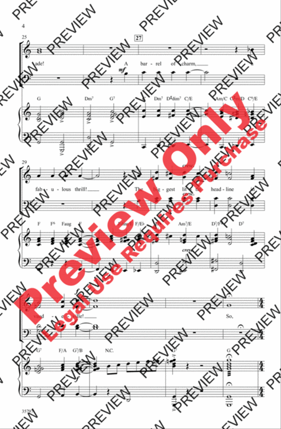 Let Me Entertain You 4-Part scores gallery preview page 4