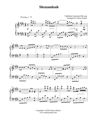 Shenandoah - late intermediate piano