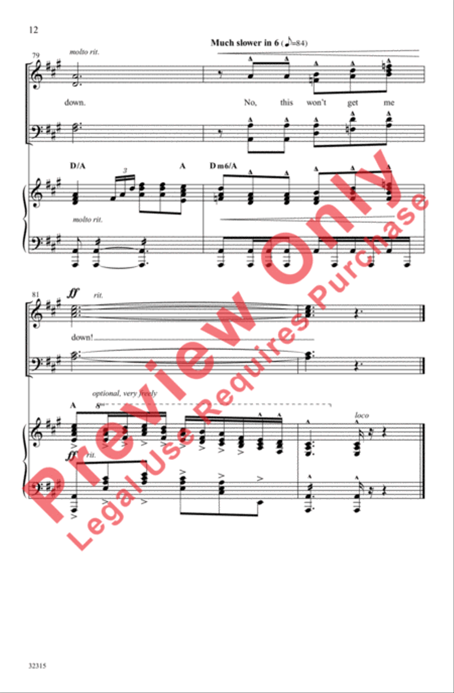 This Won't Get Me Down 4-Part scores gallery preview page 12