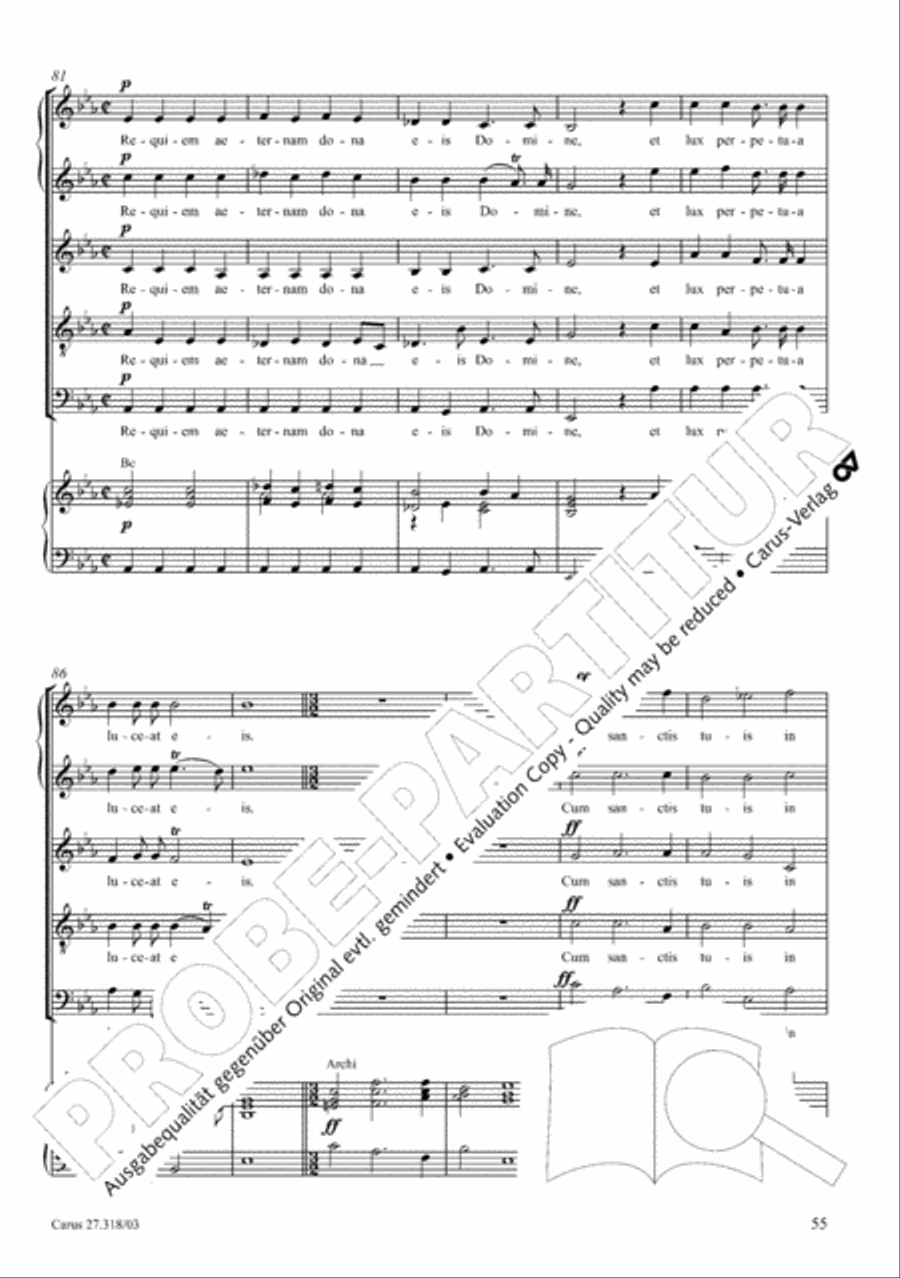 Requiem in F minor SSATB scores gallery preview page 56