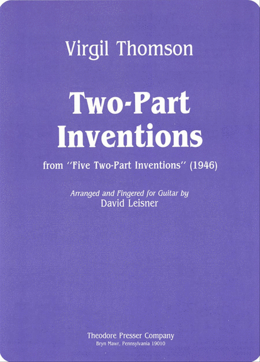 Two-Part Inventions, from Five Two-Part Inventions (1946)