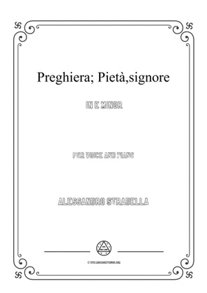Stradella-Preghiera; Pietà,signore in e minor,for Voice and Piano